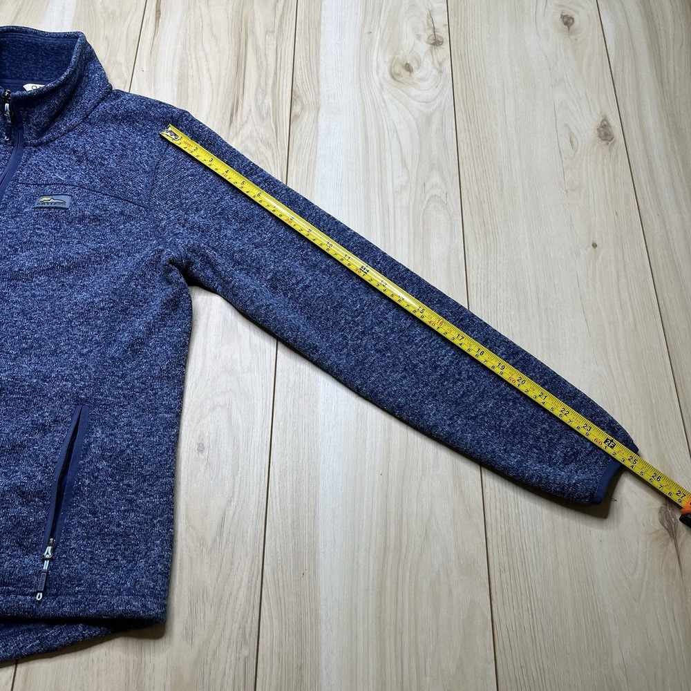 Orvis Full Zip Fleece Jacket Mock Neck Pockets Zippers Blue Mens Size Medium - Picture 11 of 15